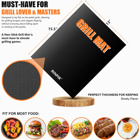 RINPIR BBQ knife for precise cutting and prep on grill.