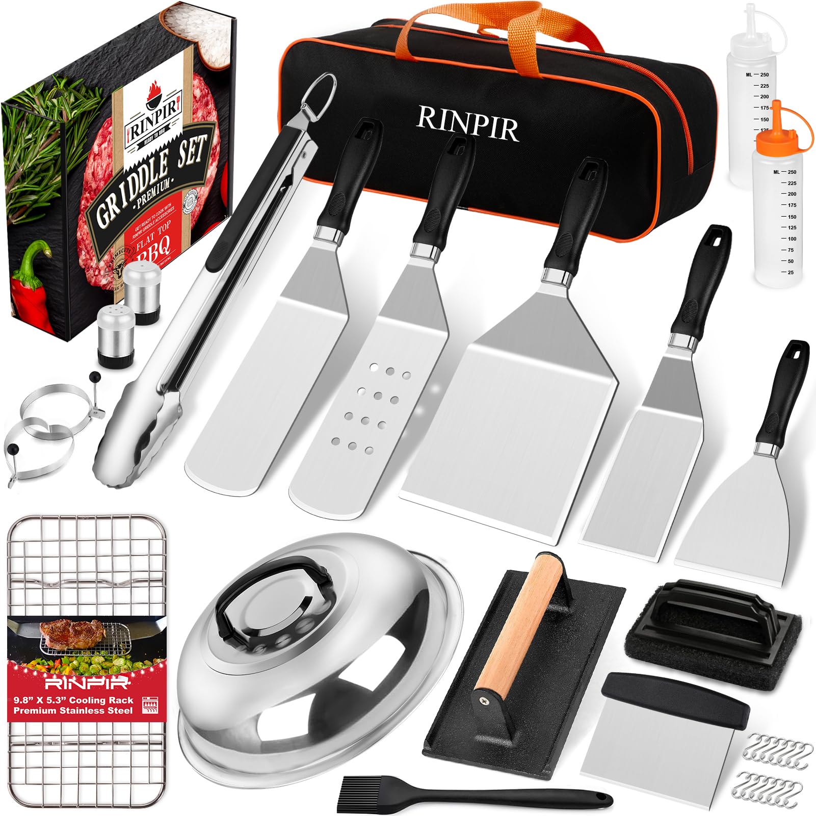 RINPIR 33PCS cooling rack keeps food crisp while grilling