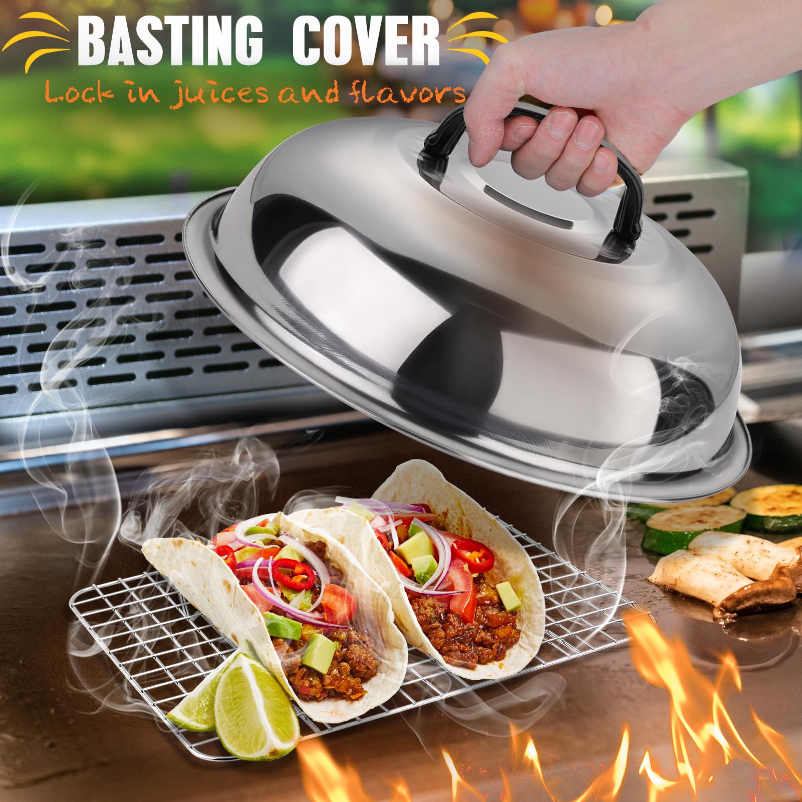 RINPIR extra-wide burger spatula for easy, confident flips