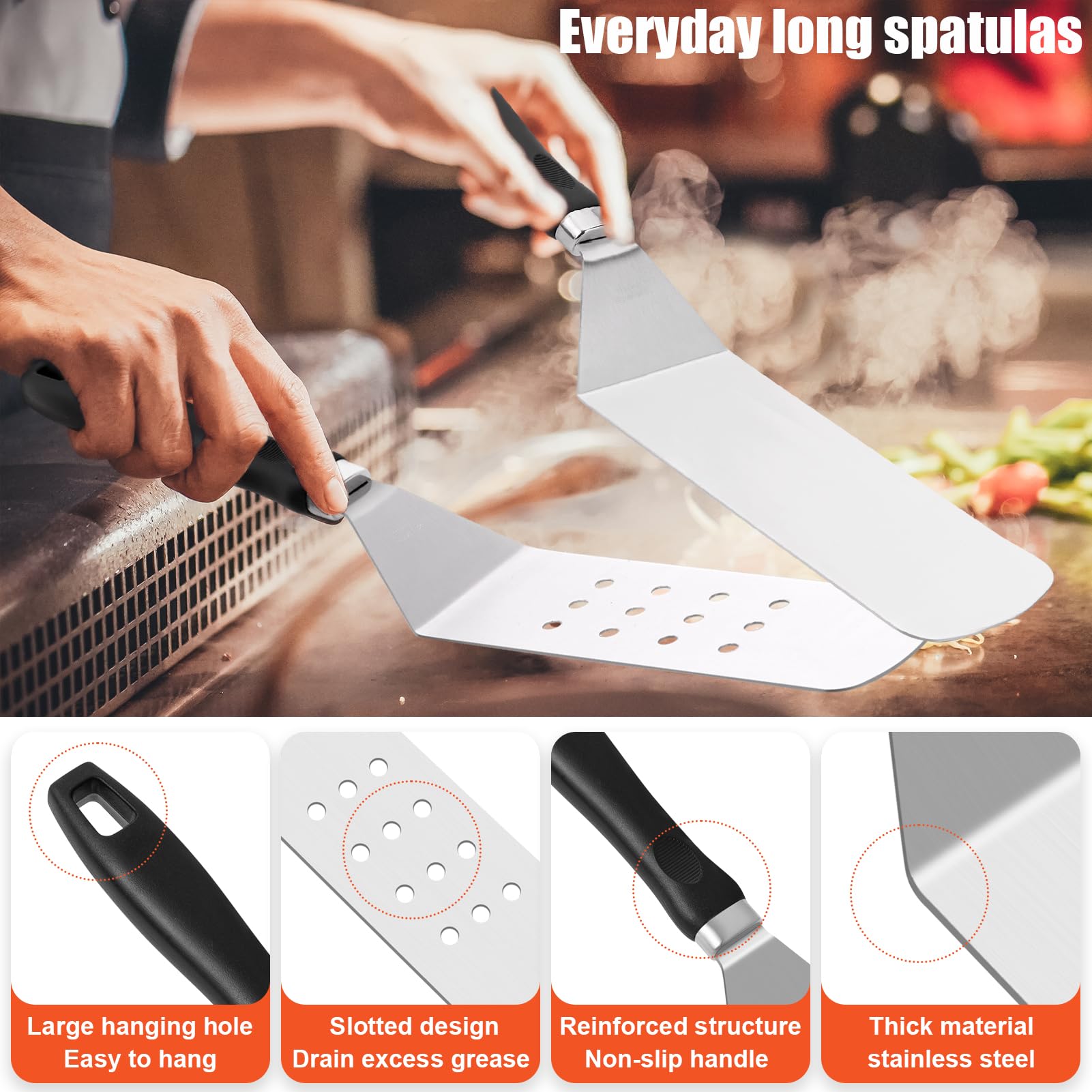 RINPIR cleaning pad with handle – quick tidy after grilling.