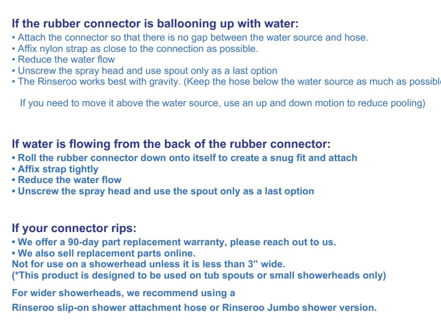 Rinseroo warm-water outdoor use accessory delivers warm water outside.