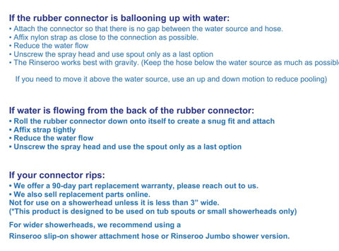 Rinseroo warm-water outdoor use accessory delivers warm water outside.