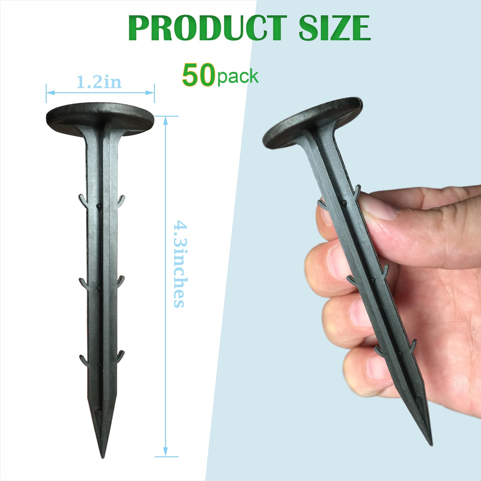 Rinteria nylon stakes are rust-proof and durable for outdoor use.
