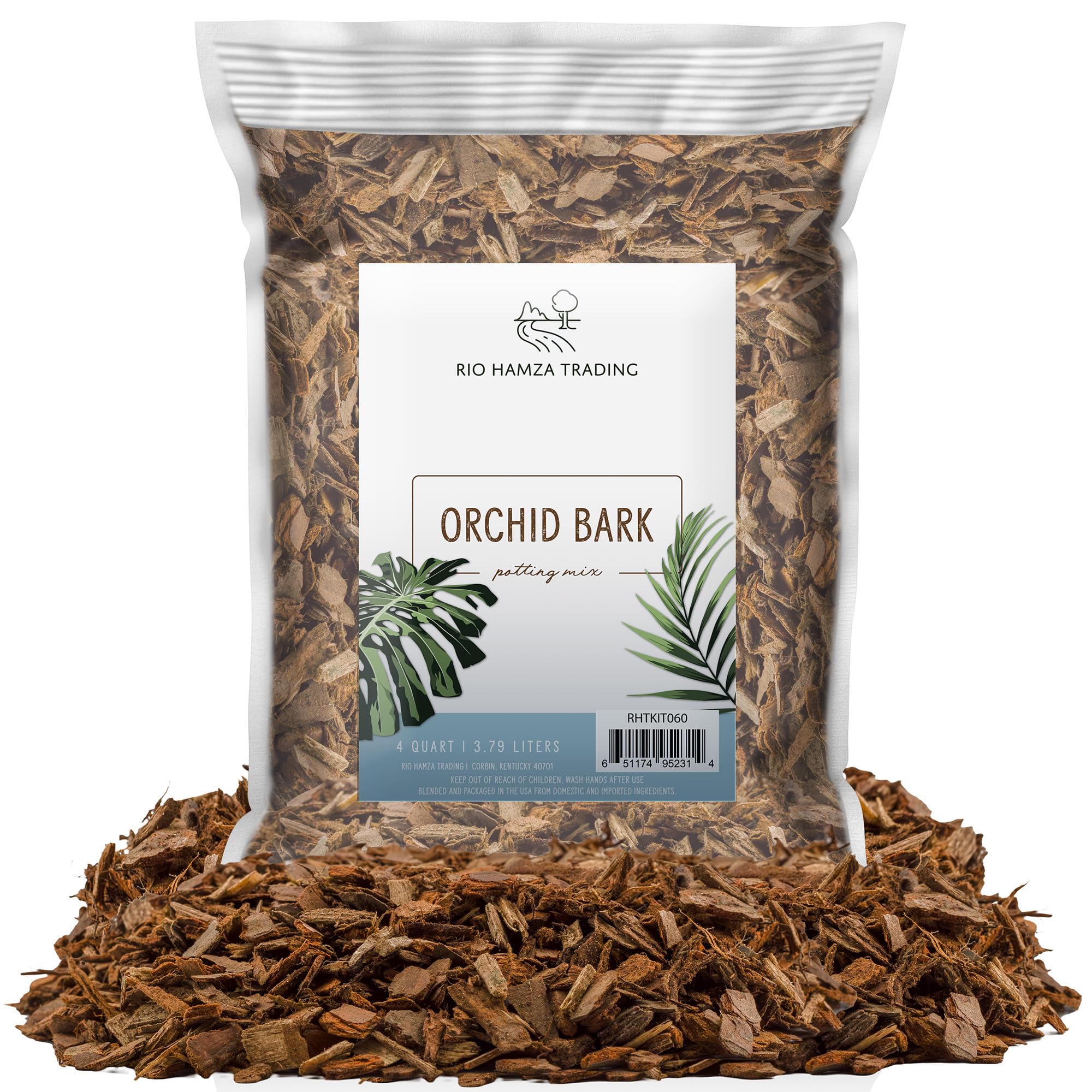 Rio Hamza Trading orchid bark bag showing ready-for-potting medium for healthy roots