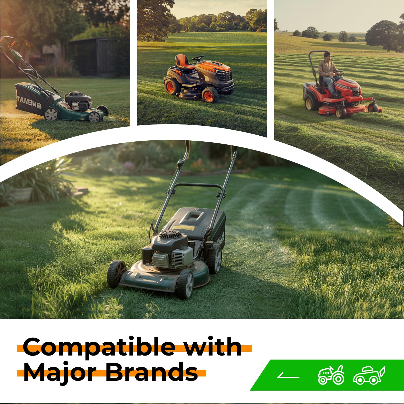 RIODRIVE 607400 belt on rugged mower under harsh weather conditions.
