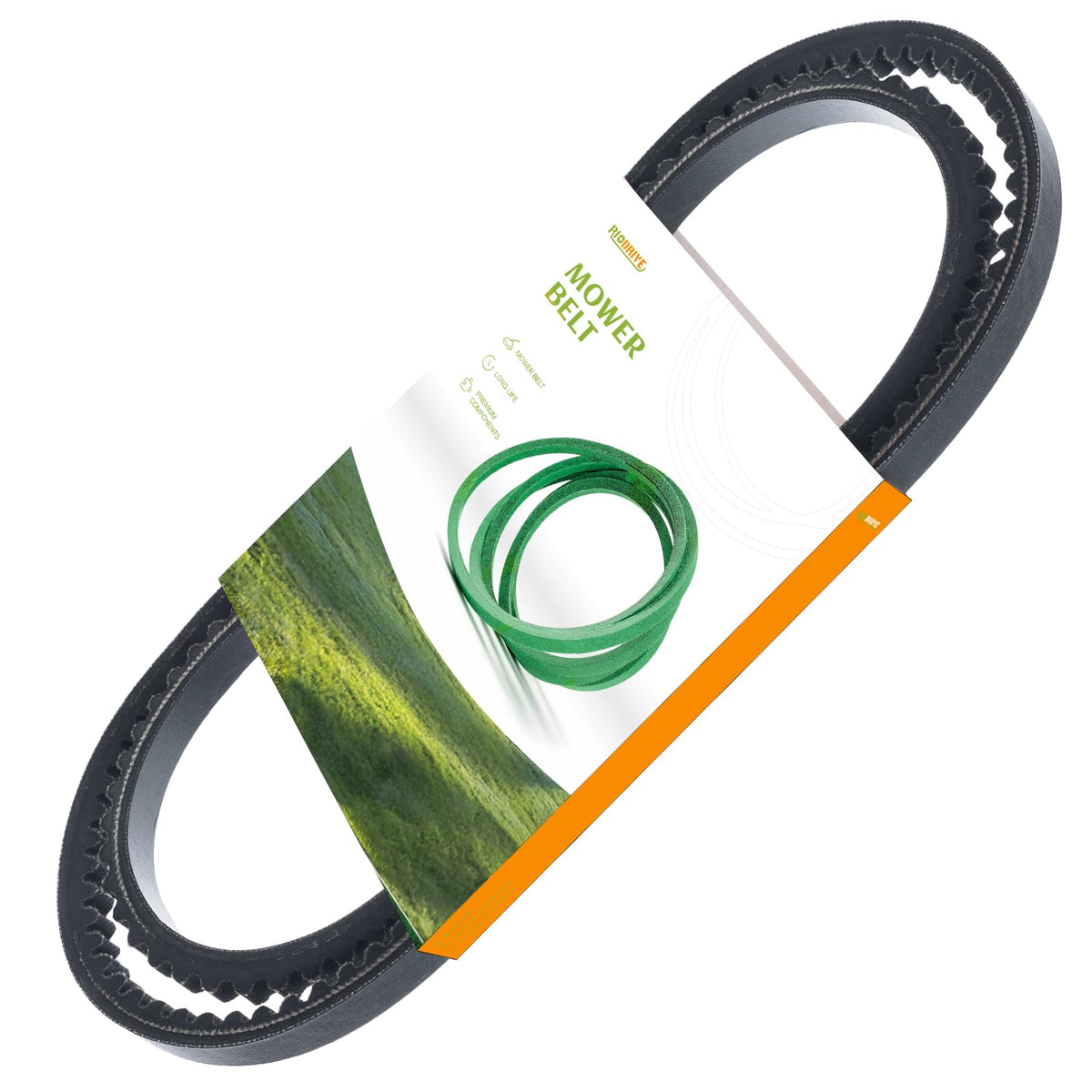 RIODRIVE 607400 Kevlar core belt cross-section shows durability for heavy workloads.
