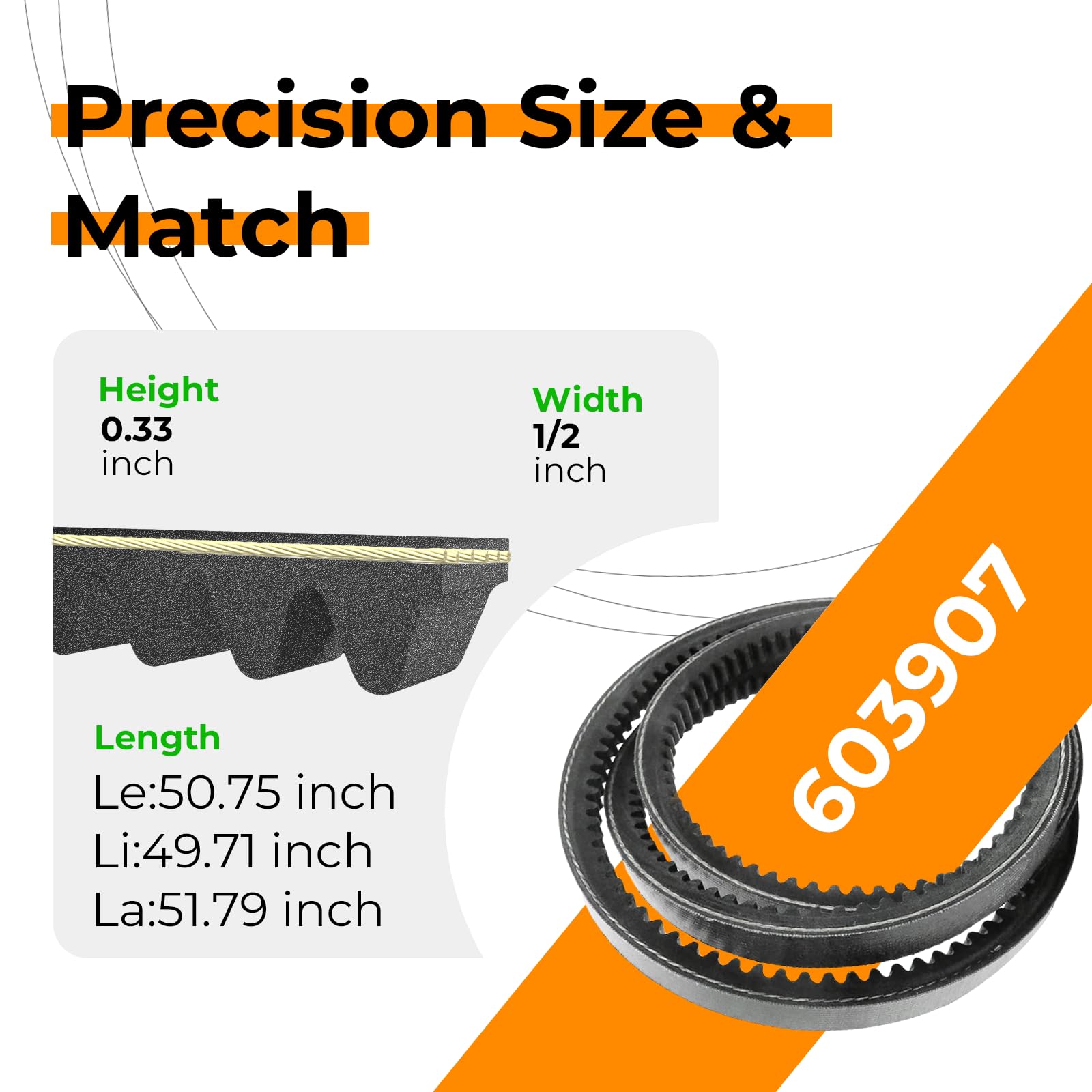 RIODRIVE 607400 belt with multi-ply wrap enhances grip in wet conditions.