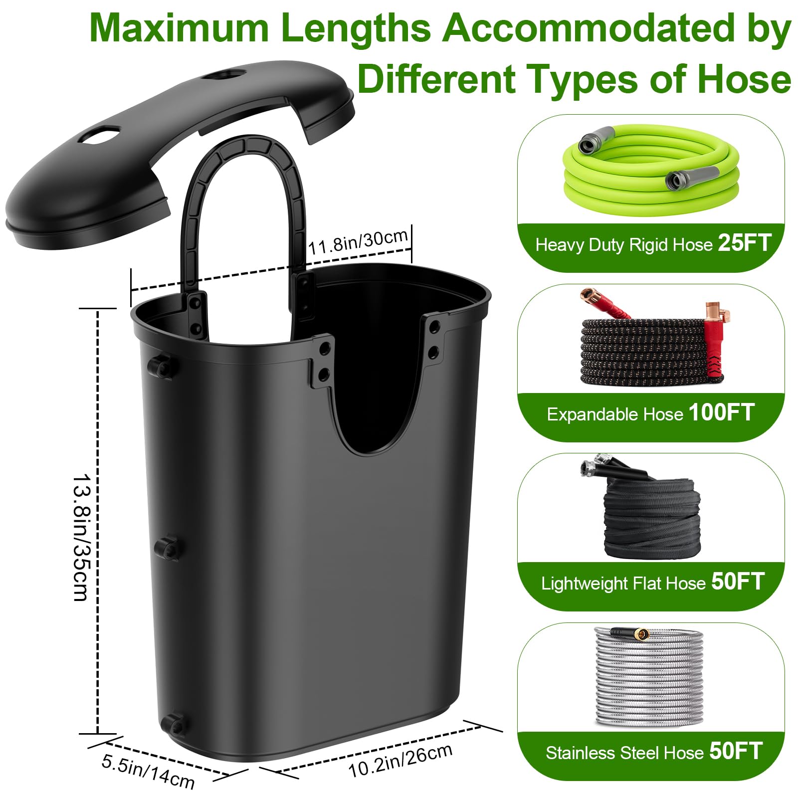 Riokko hose storage outside mounted demonstrates easy access and organized hoses