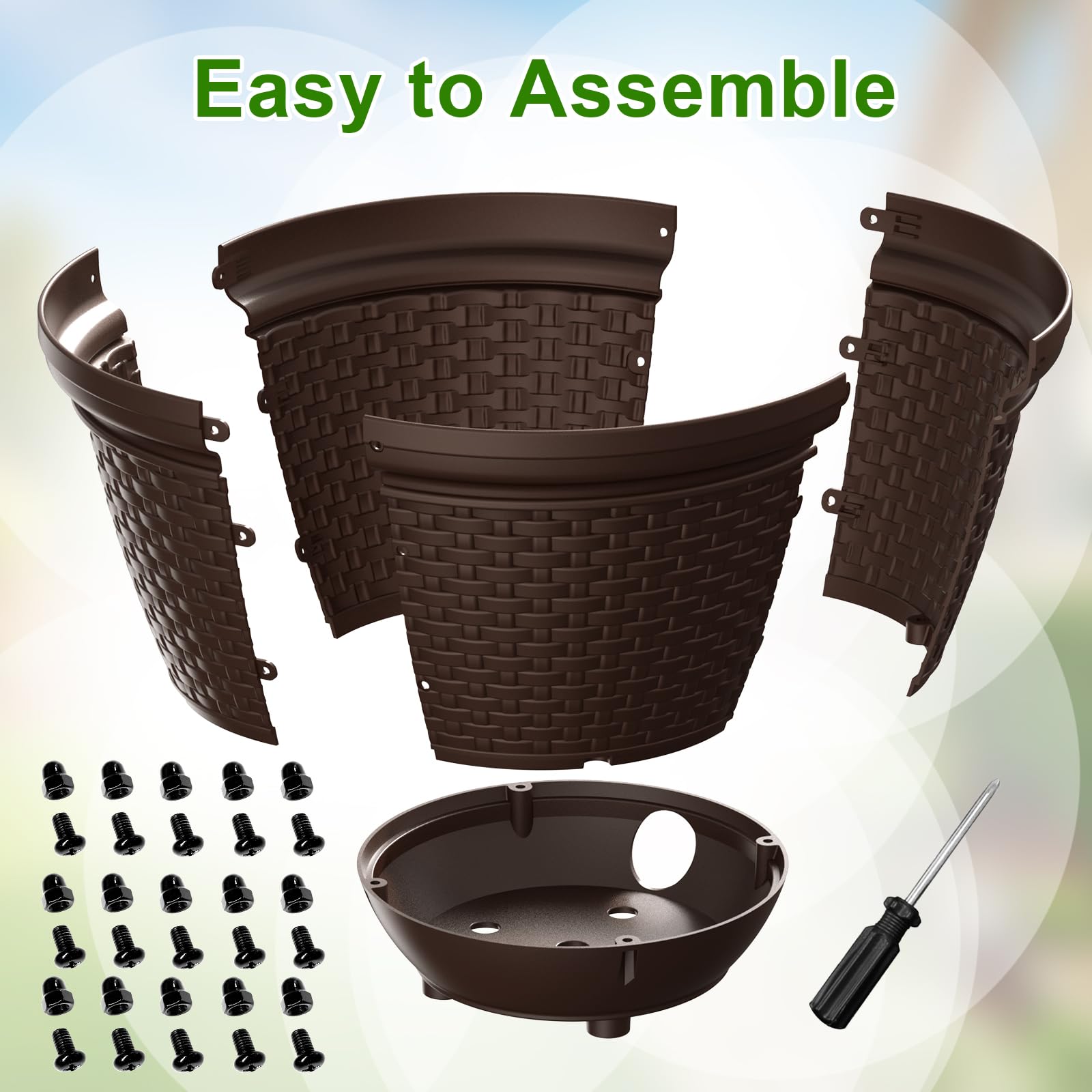 Riokko rust-proof, fade-resistant outdoor design stands up to weather.
