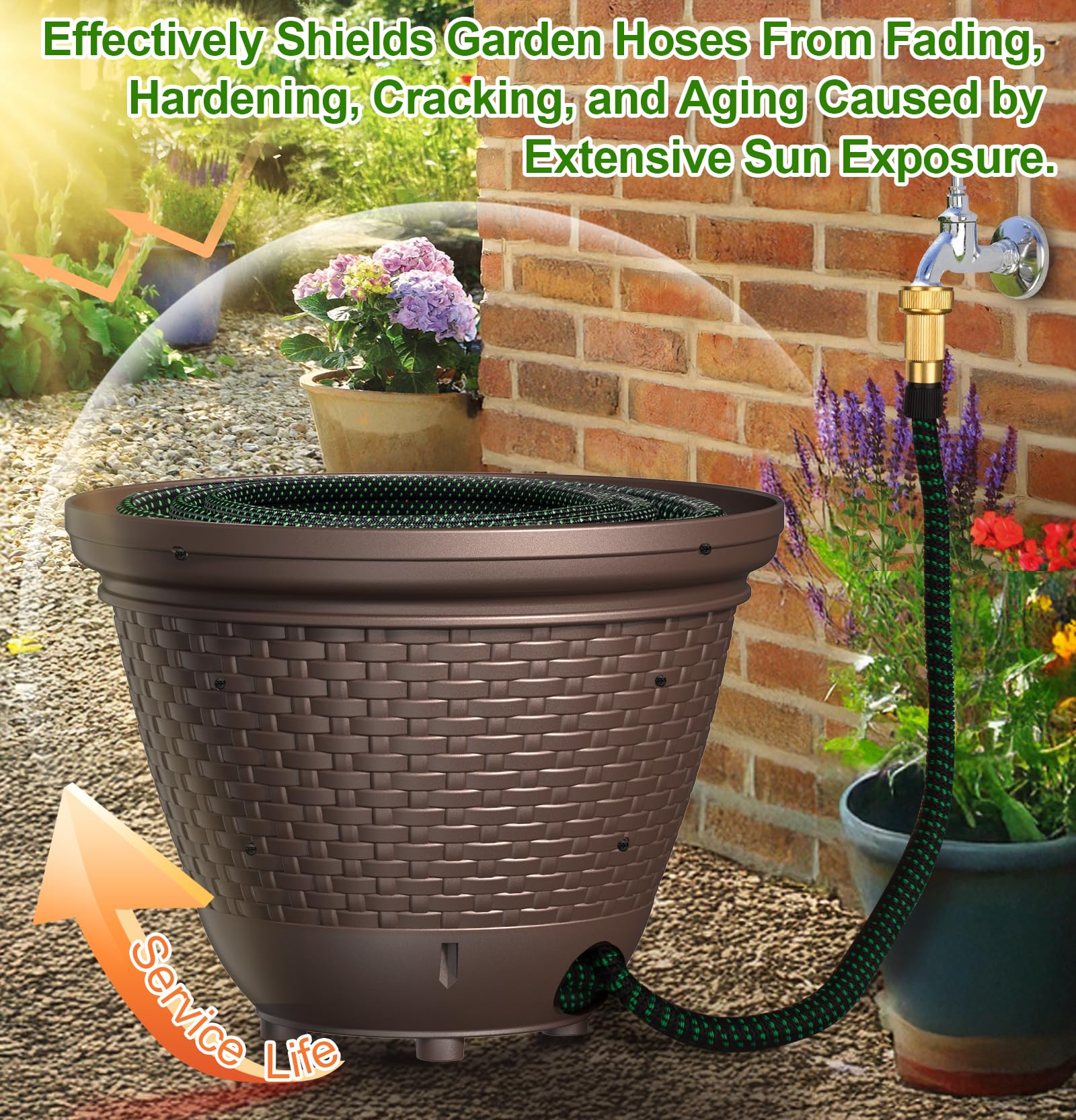 Riokko universal compatibility supports up to 400 ft retractable hoses.