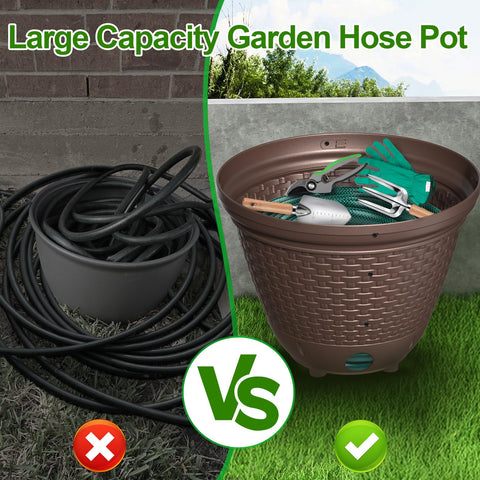 Riokko weather-resistant ABS hose holder resists sun and rain for lasting use.