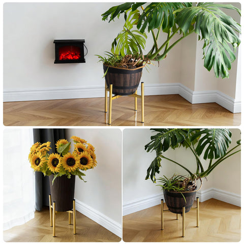 Rioneta stand features anti-slip feet to protect floors while keeping balance.