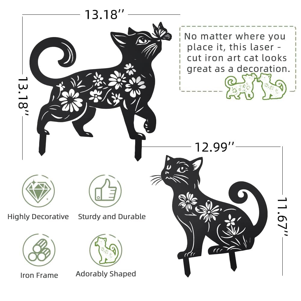 Rioneta cat garden decor gift idea for cat lovers.