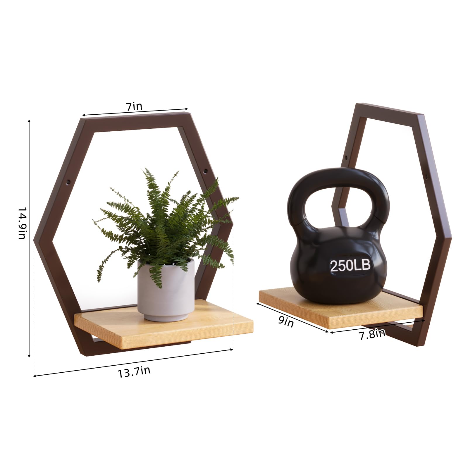Rioneta heavy-duty metal frame provides sturdy support for planters.