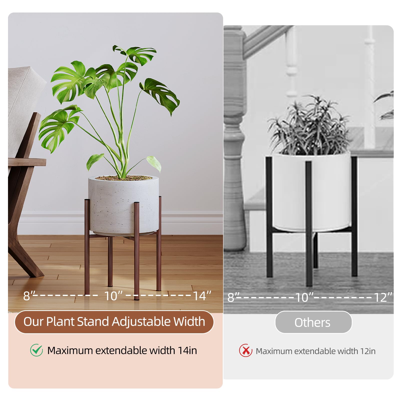 Rioneta plant stand demonstrating tool-free assembly in minutes