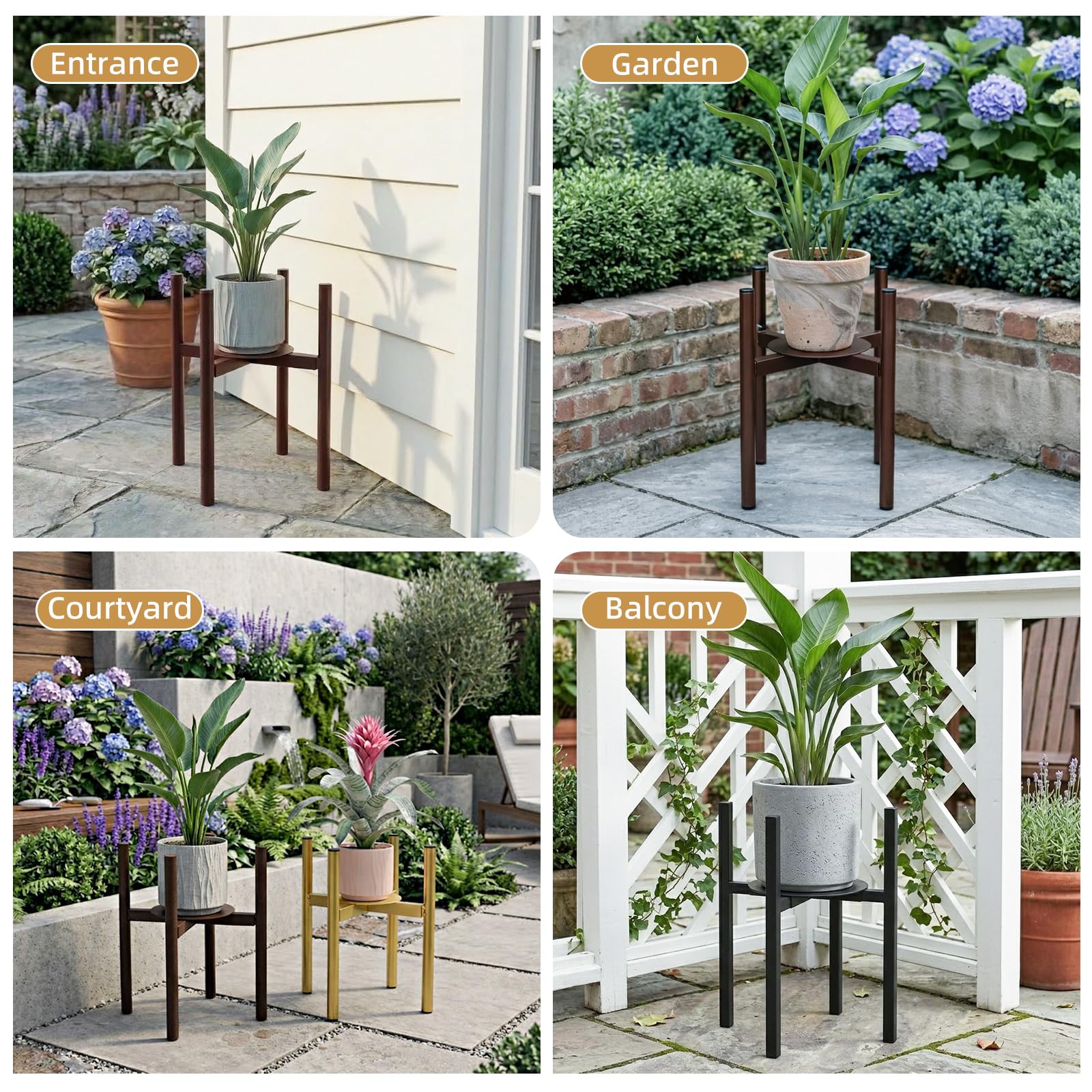 Rioneta plant stand flip-height feature for better light exposure