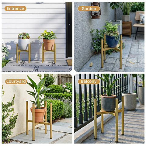 Rioneta plant stand suitable for both indoor and outdoor spaces.