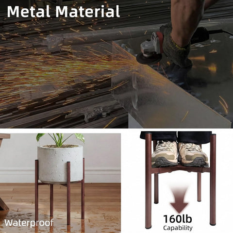Rioneta plant stand positioned for indoor and outdoor use