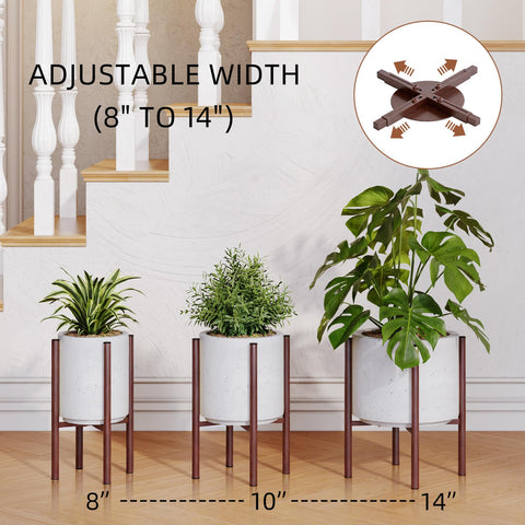 Rioneta plant stand in mid-century black complements modern decor