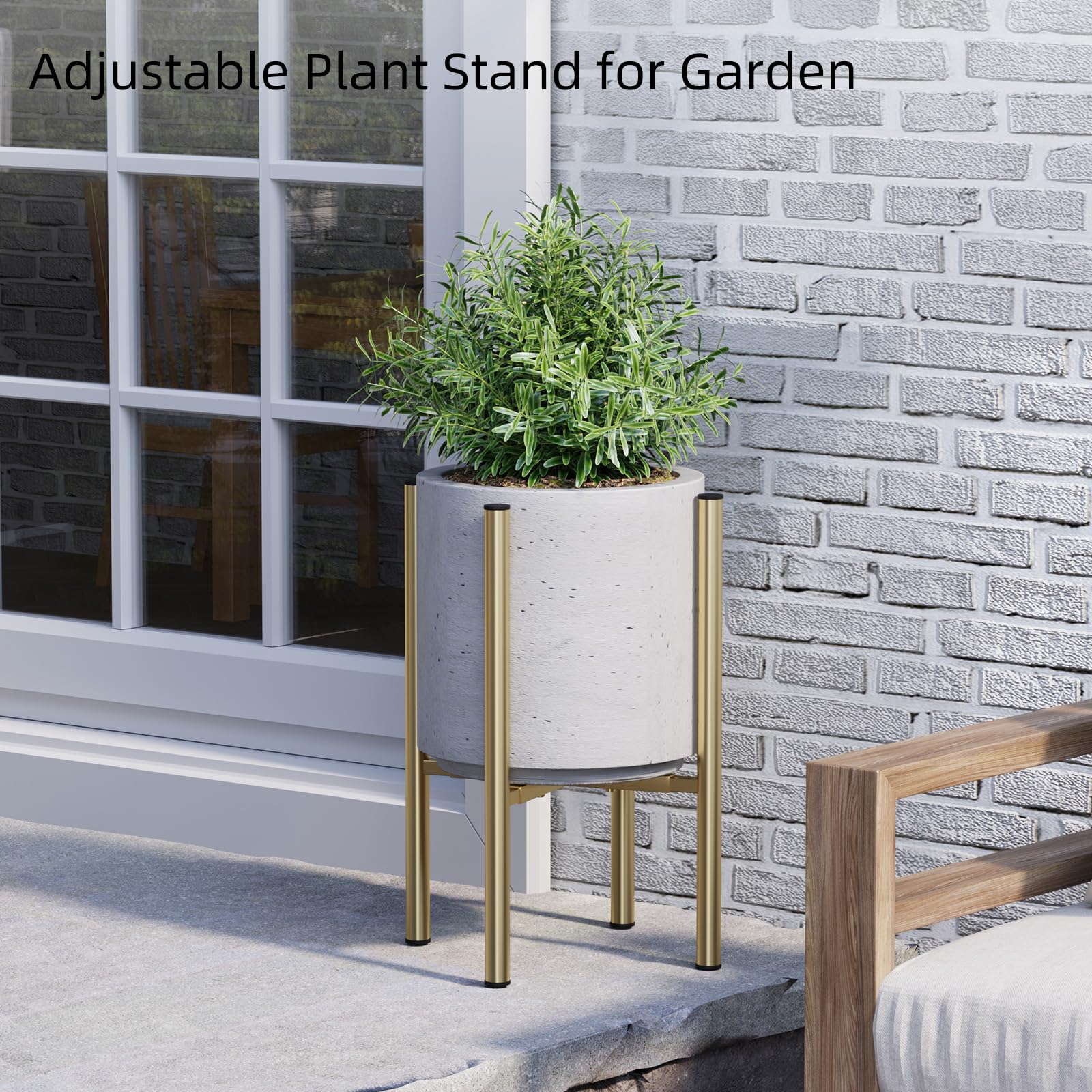 Rioneta plant stand in modern minimalist style complements many interiors.
