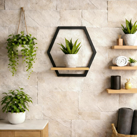 Rioneta space-saving wall decor freeing floor space while showcasing plants