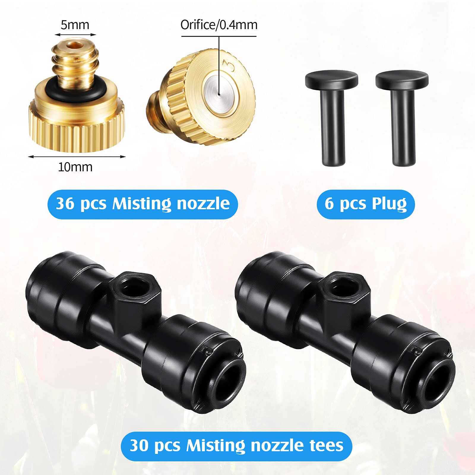 Ripeng 1/4-inch thread connectors for tubing compatibility