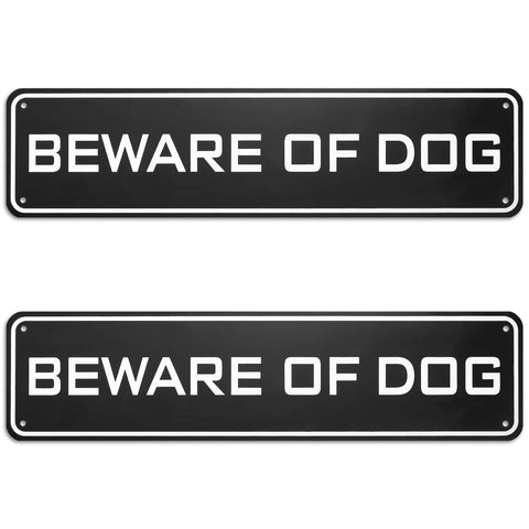 Ripeng beware of dog sign aluminum 3x12 inches improves yard visibility outdoors.