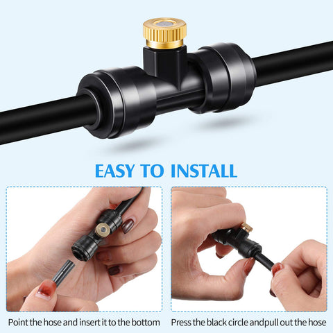 Ripeng black plugs to seal unused lines and keep installation tidy