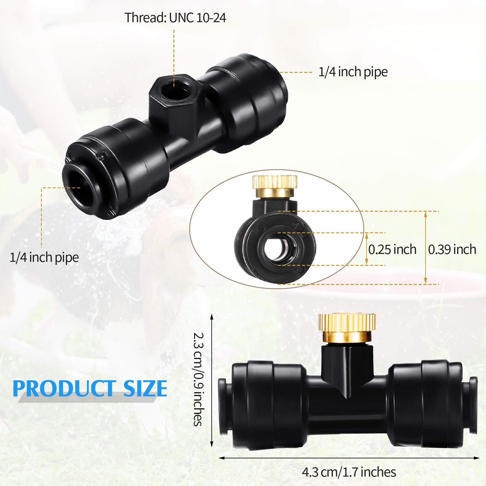 Ripeng brass misting nozzles set of 36 for even outdoor coverage