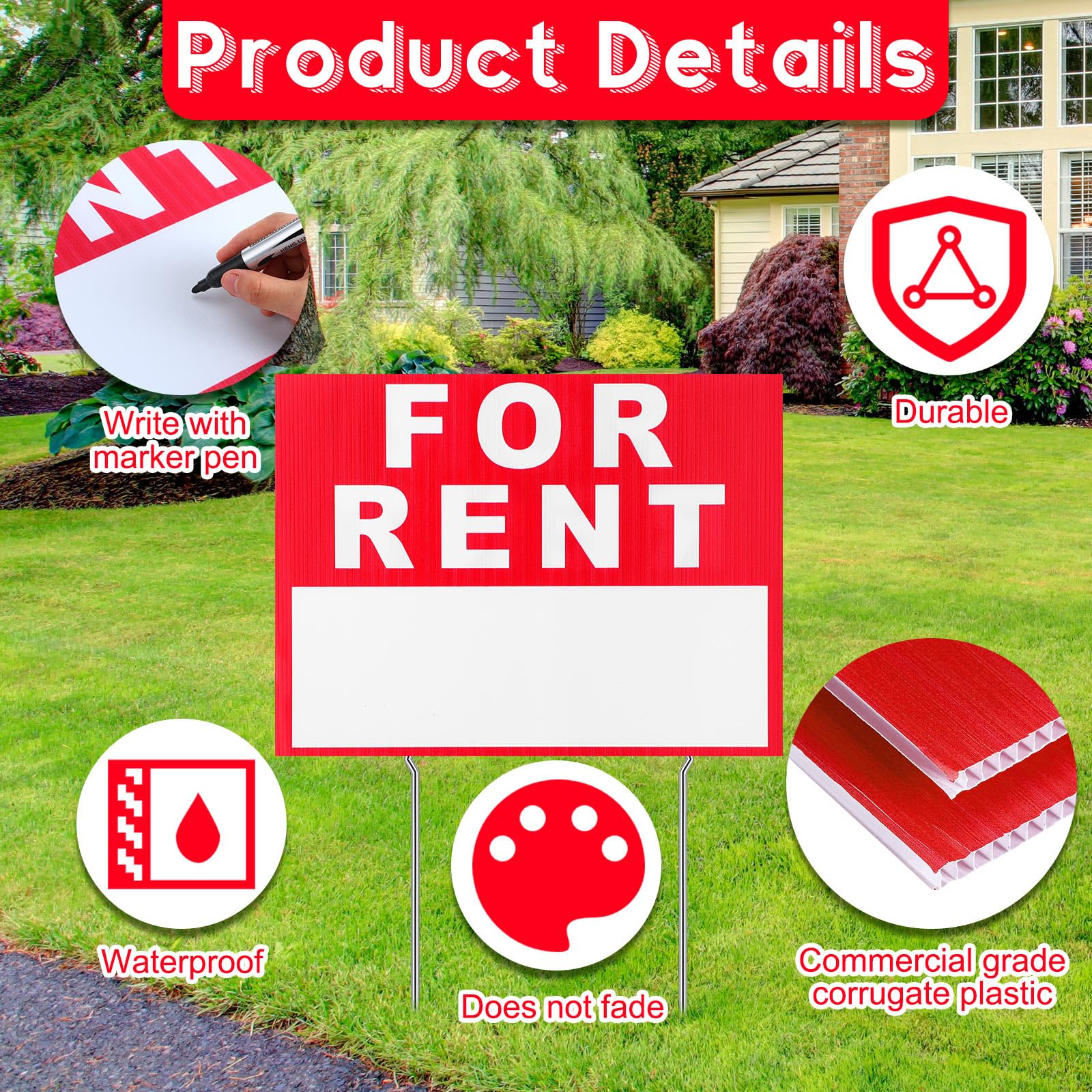 Ripeng corrugated plastic sign durable and weatherproof for outside use