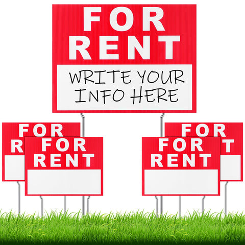 Ripeng rent sign 4-pack ready for outdoor display to attract tenants