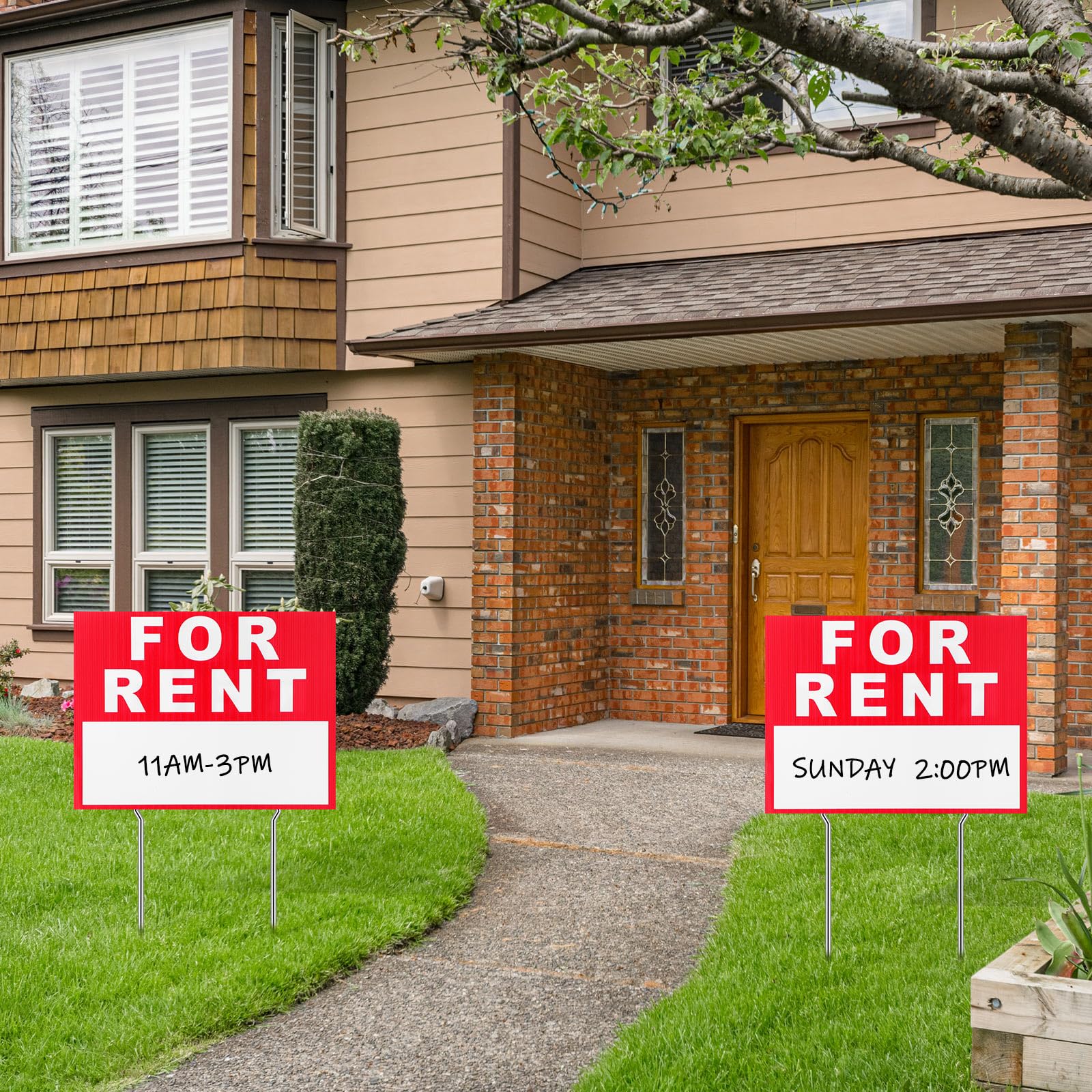 Ripeng tall iron stands provide stable support for yard signs
