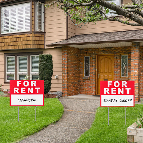 Ripeng tall iron stands provide stable support for yard signs