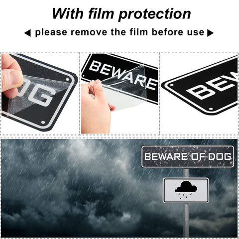 Ripeng weatherproof dog sign keeps messages legible in rain or sun.