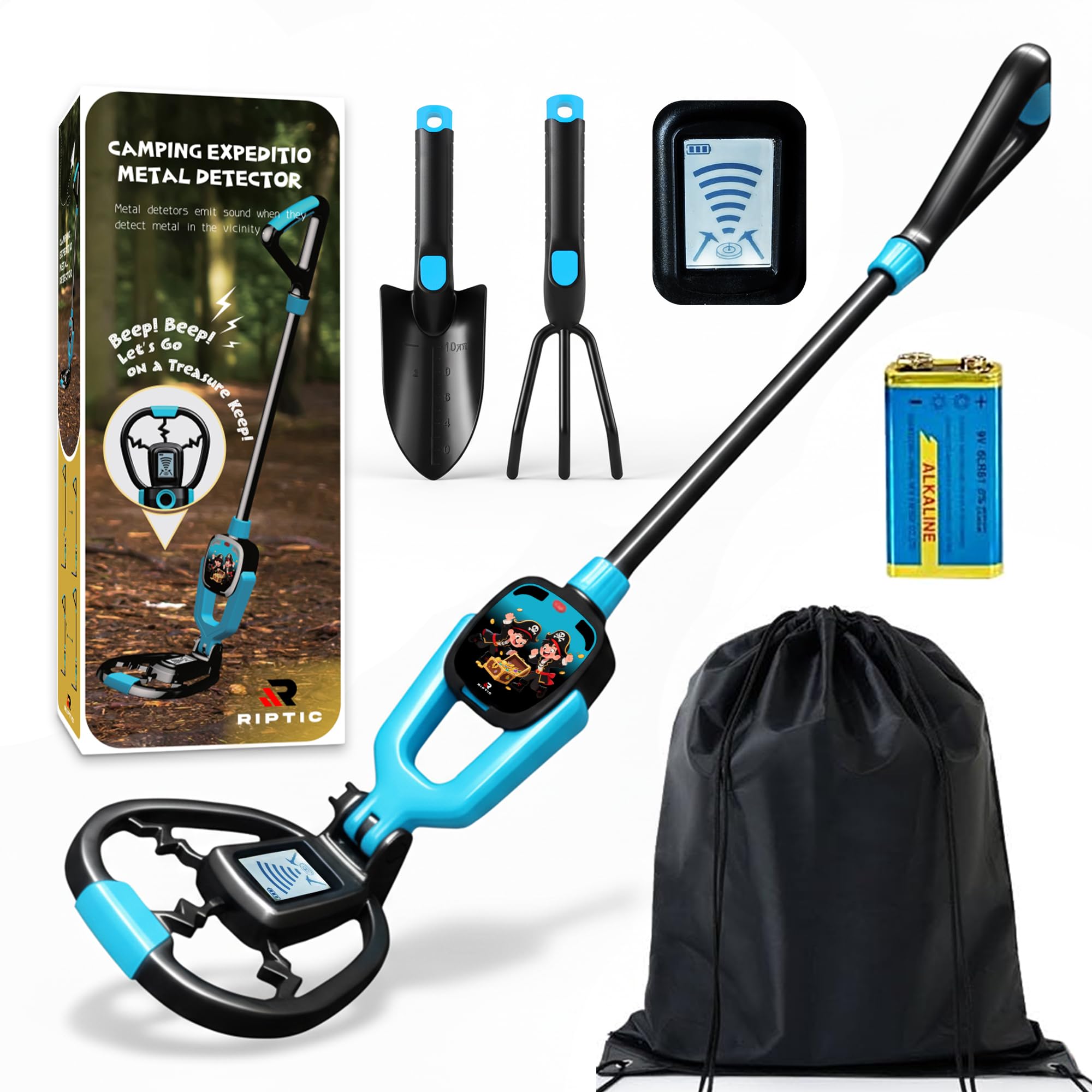 RIPTIC Kids Metal Detector with lightweight design for easy beginner treasure hunts.