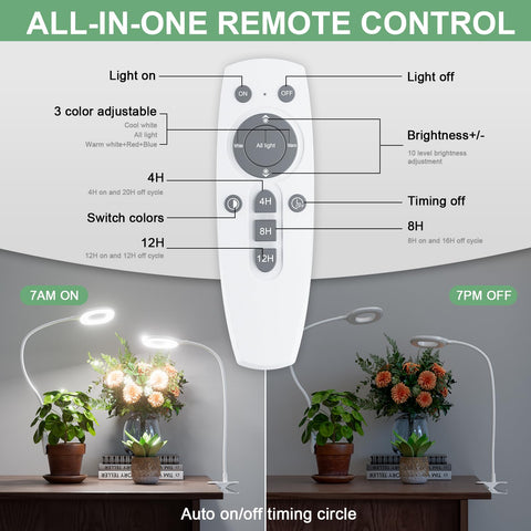 RIRIBEN auto timer supports 4/8/12 hour cycles for consistent care