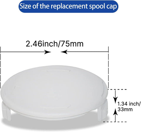 RISELION AC14HCA spool cap closeup reveals rugged ABS construction for durability.