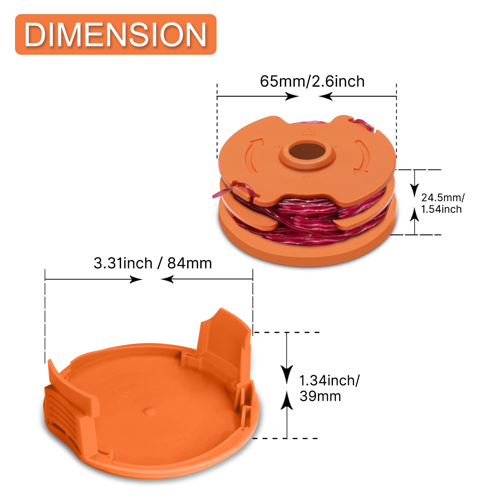 Cap cover 50019417 from RISELION included with two spools