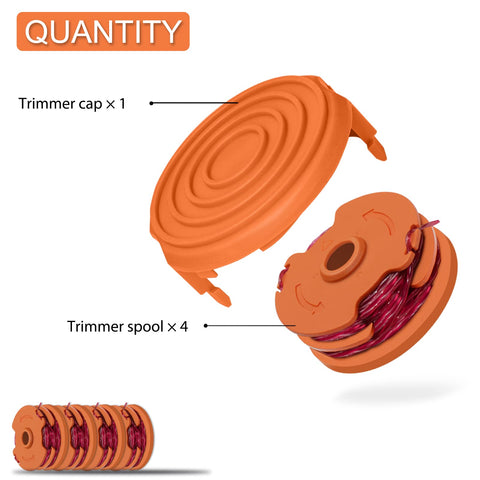 RISELION WA0007 spool in box packaging highlights full replacement kit for Worx trimmers