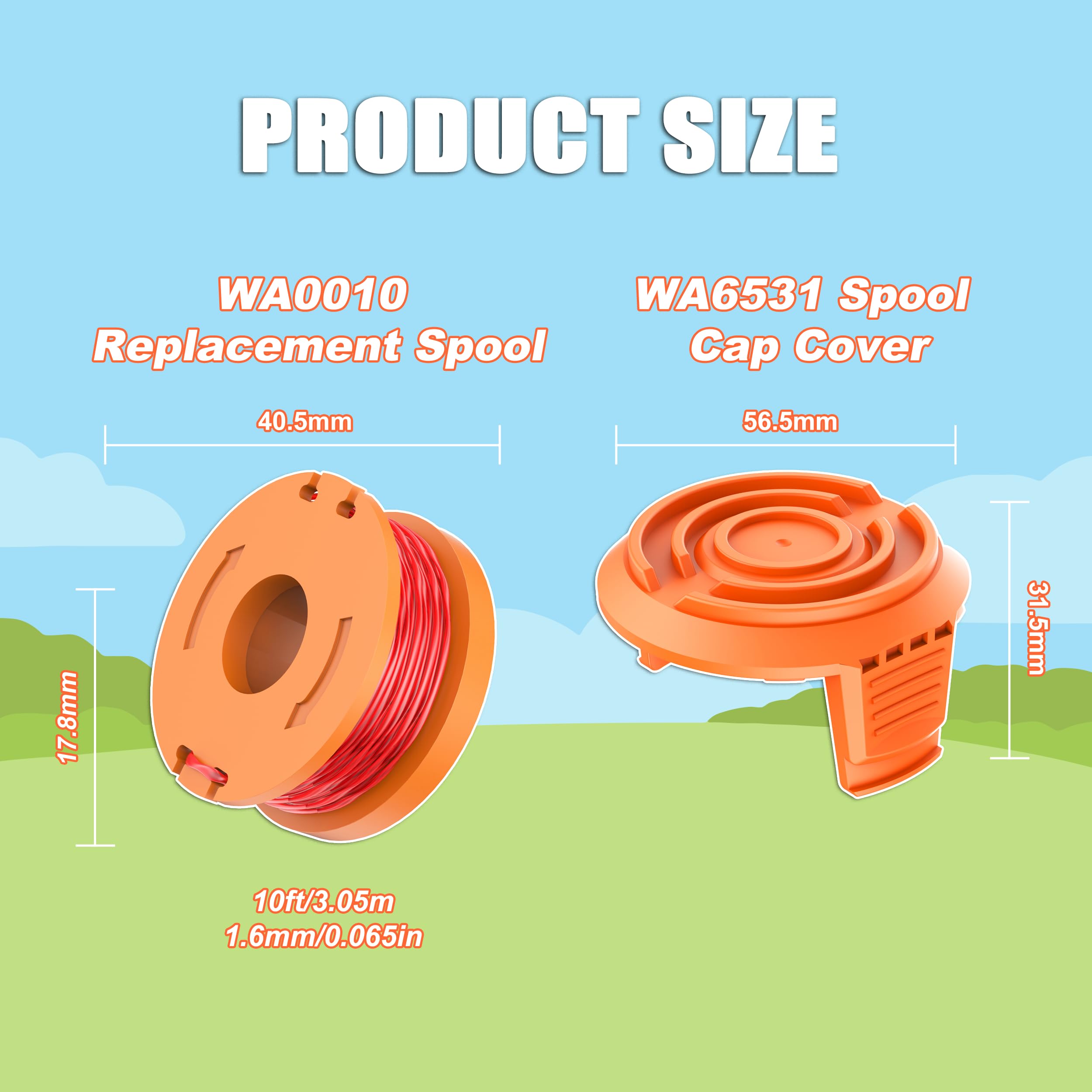 RISELION WA0010 replacement cap cover for quick spool changes