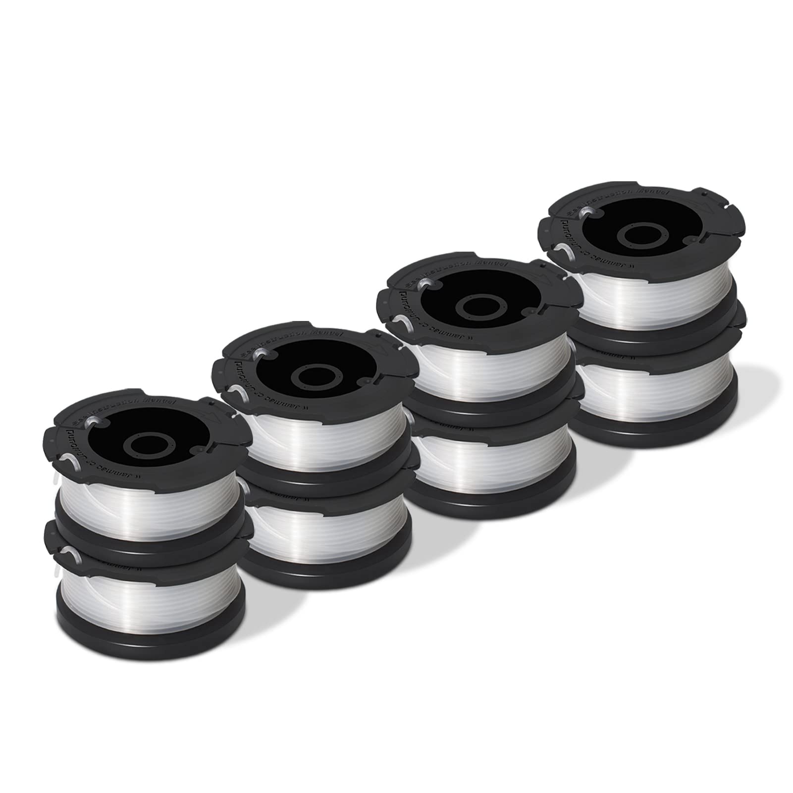 RISELION AF-100 spool for Black Decker compatibility, durable nylon line for longer-lasting trimming.