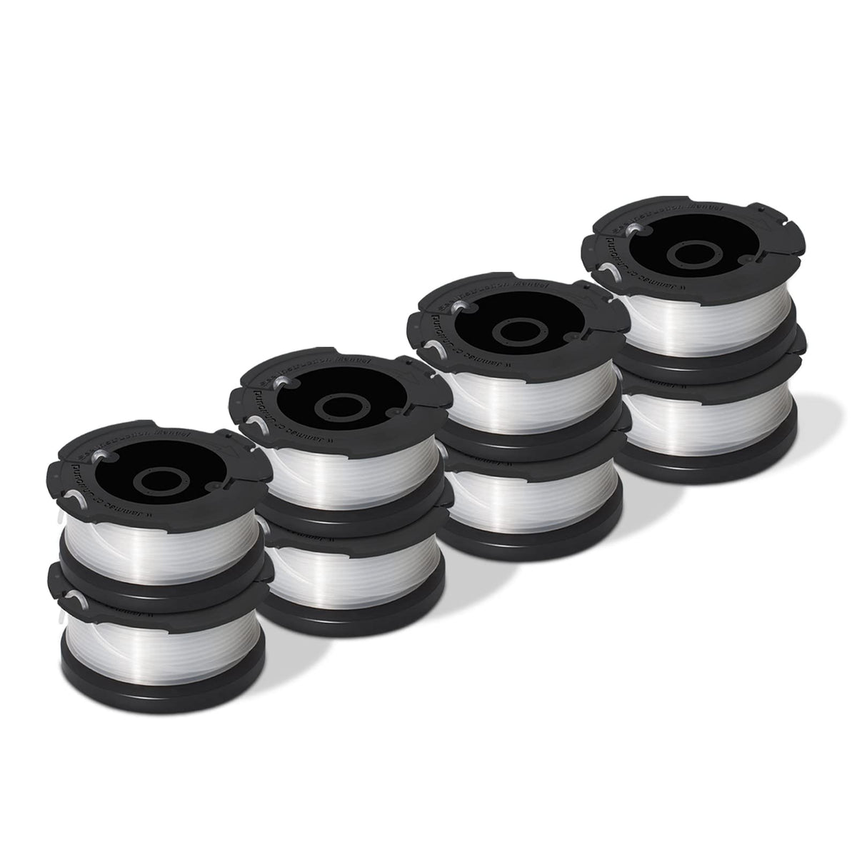 RISELION AF-100 spool for Black Decker compatibility, durable nylon line for longer-lasting trimming.