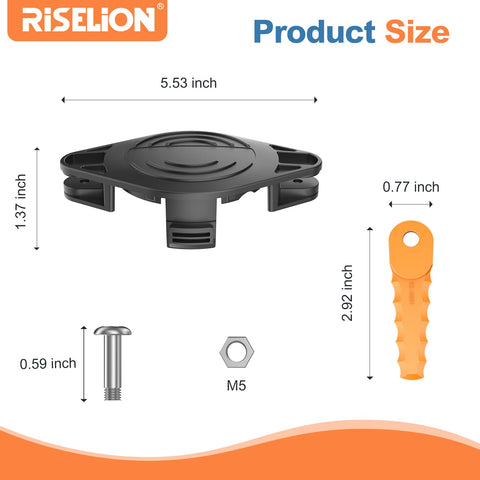 RISELION bladed head installation closeup showing quick mounting and proper alignment
