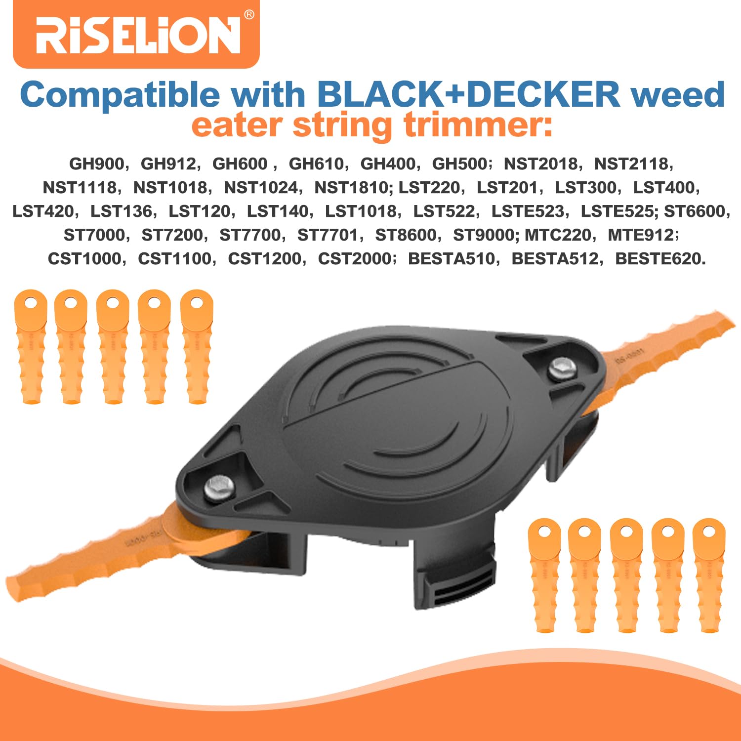 RISELION replacement blades pack featuring sharp wear-resistant blades for longer use