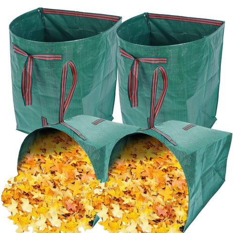 RISETEX 4-pack leaf collectors with 53 gallon bags for easy yard cleanup