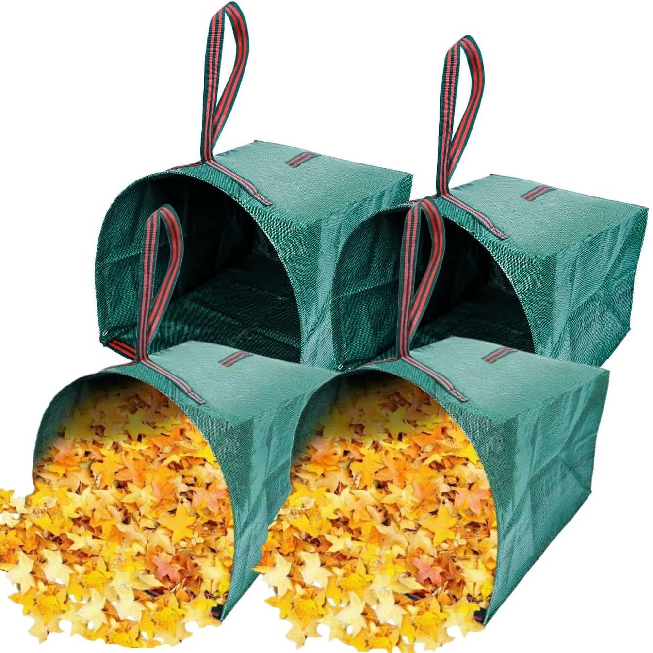 RISETEX 72-gallon leaf collector bag ready for easy yard cleanup.