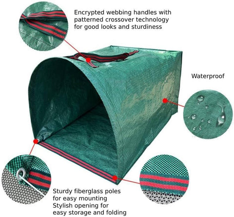 RISETEX heavy-duty yard bags with tear-resistant fabric for tough debris.