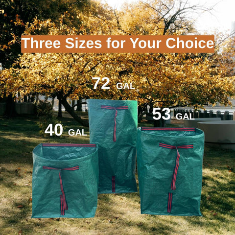 RISETEX large dustpan-type lawn bag designed for heavy outdoor loads.