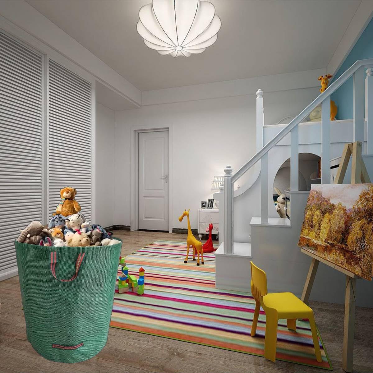 RISETEX Leaf Collector 3-Pack stores flat when empty, saving garage space.