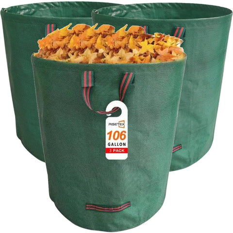 RISETEX Leaf Collector 3-Pack cleans leaves and grass efficiently for home gardening.